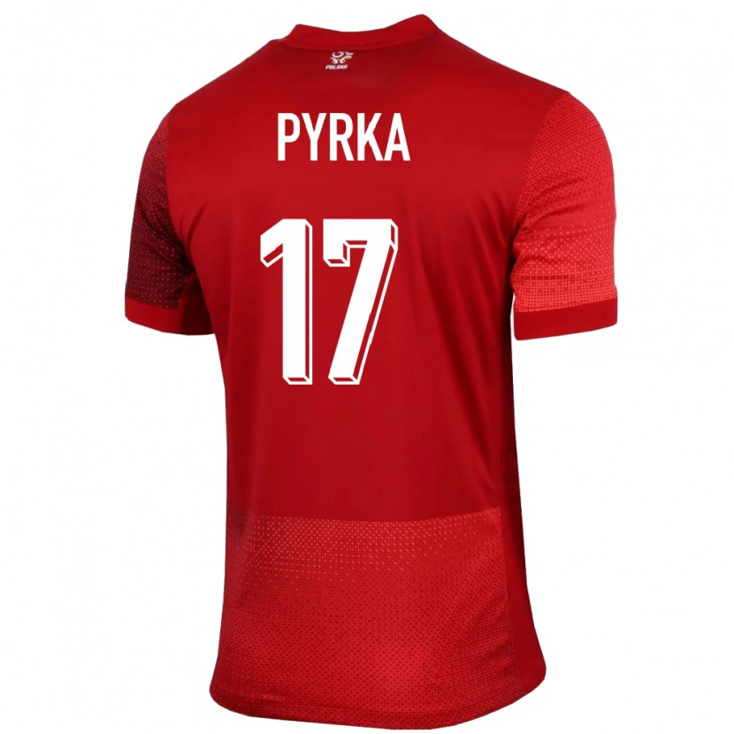 Danxen Dzieci Polska Arkadiusz Pyrka #17 Czerwony Wyjazdowa Koszulka 24-26 Koszulki Klubowe