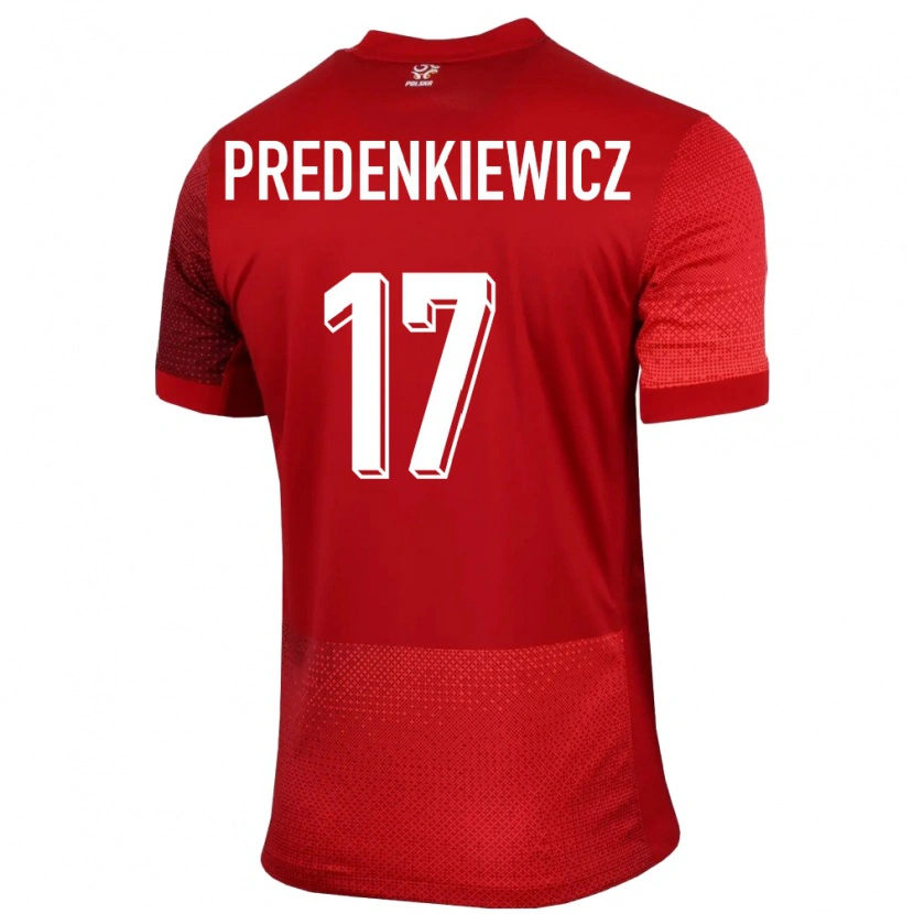 Danxen Dzieci Polska Marcel Predenkiewicz #17 Czerwony Wyjazdowa Koszulka 24-26 Koszulki Klubowe