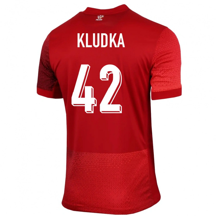 Danxen Dzieci Polska Bartlomiej Kludka #42 Czerwony Wyjazdowa Koszulka 24-26 Koszulki Klubowe