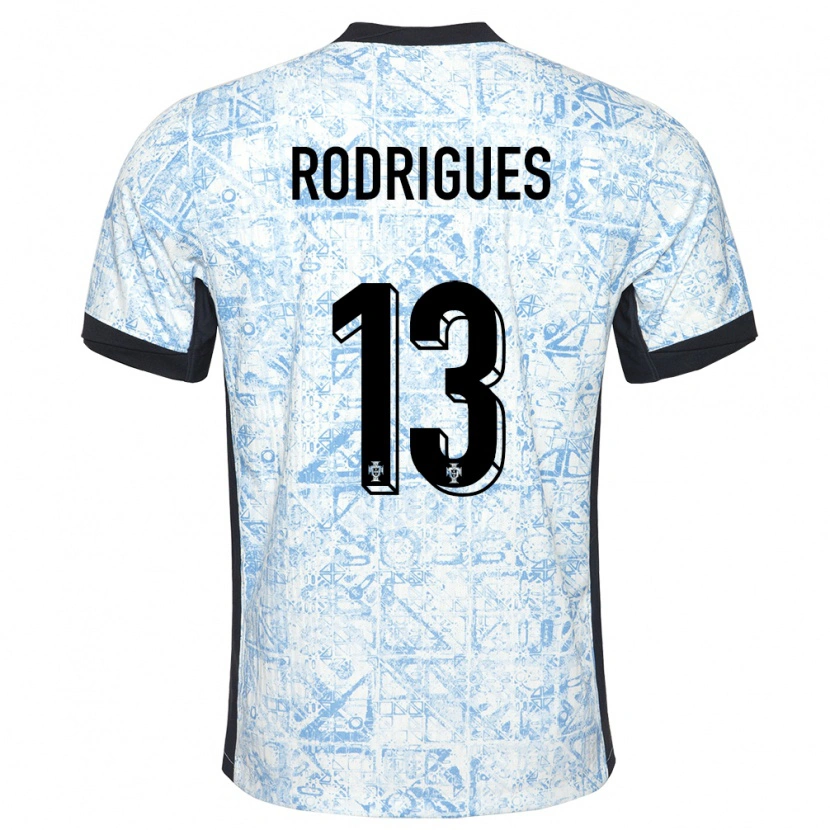Danxen Dzieci Portugalia Paulo Rodrigues #13 Kremowy Niebieski Wyjazdowa Koszulka 24-26 Koszulki Klubowe