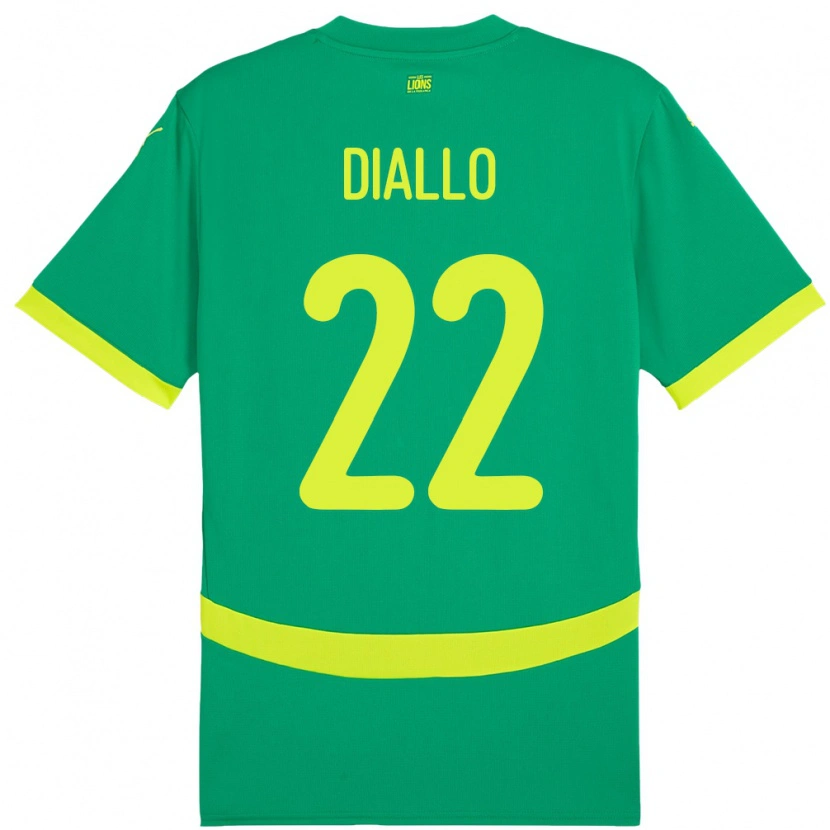 Danxen Dzieci Senegal Abdou Diallo #22 Zielony Wyjazdowa Koszulka 24-26 Koszulki Klubowe