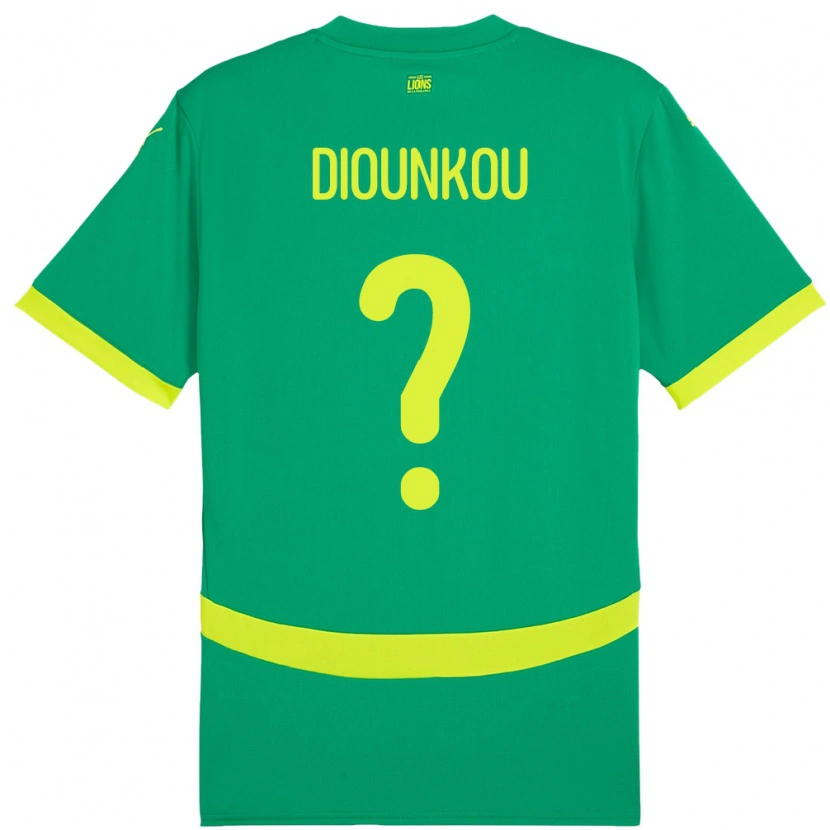 Danxen Dzieci Senegal Alpha Diounkou #0 Zielony Wyjazdowa Koszulka 24-26 Koszulki Klubowe