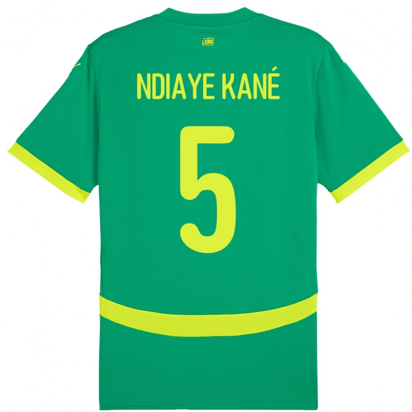 Danxen Dzieci Senegal Ndeye Ndiaye Kane #5 Zielony Wyjazdowa Koszulka 24-26 Koszulki Klubowe