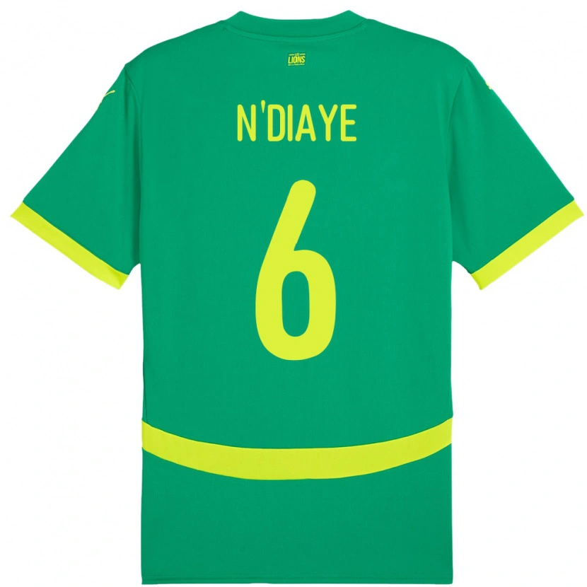 Danxen Dzieci Senegal Niakhate N Diaye #6 Zielony Wyjazdowa Koszulka 24-26 Koszulki Klubowe