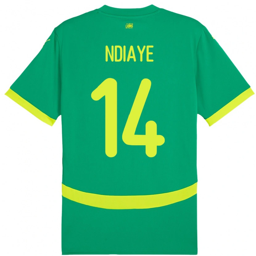 Danxen Dzieci Senegal Salimata Ndiaye #14 Zielony Wyjazdowa Koszulka 24-26 Koszulki Klubowe