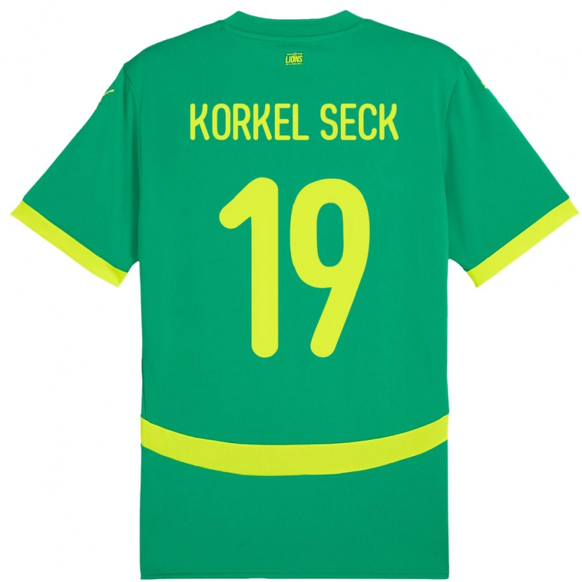 Danxen Dzieci Senegal Bineta Korkel Seck #19 Zielony Wyjazdowa Koszulka 24-26 Koszulki Klubowe