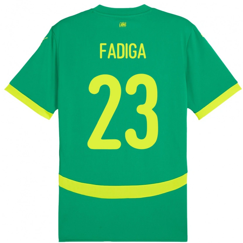 Danxen Dzieci Senegal Noah Fadiga #23 Zielony Wyjazdowa Koszulka 24-26 Koszulki Klubowe