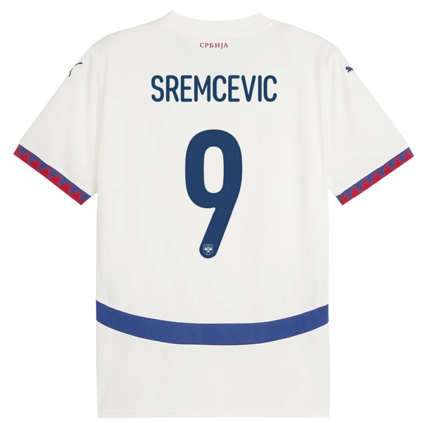 Danxen Dzieci Serbia Uros Sremcevic #9 Biały Wyjazdowa Koszulka 24-26 Koszulki Klubowe
