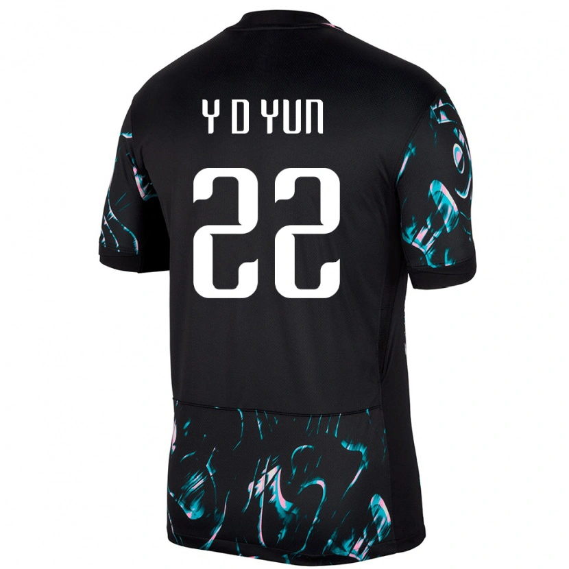 Danxen Dzieci Korea Południowa Do-Young Yun #22 Czarny Wyjazdowa Koszulka 24-26 Koszulki Klubowe