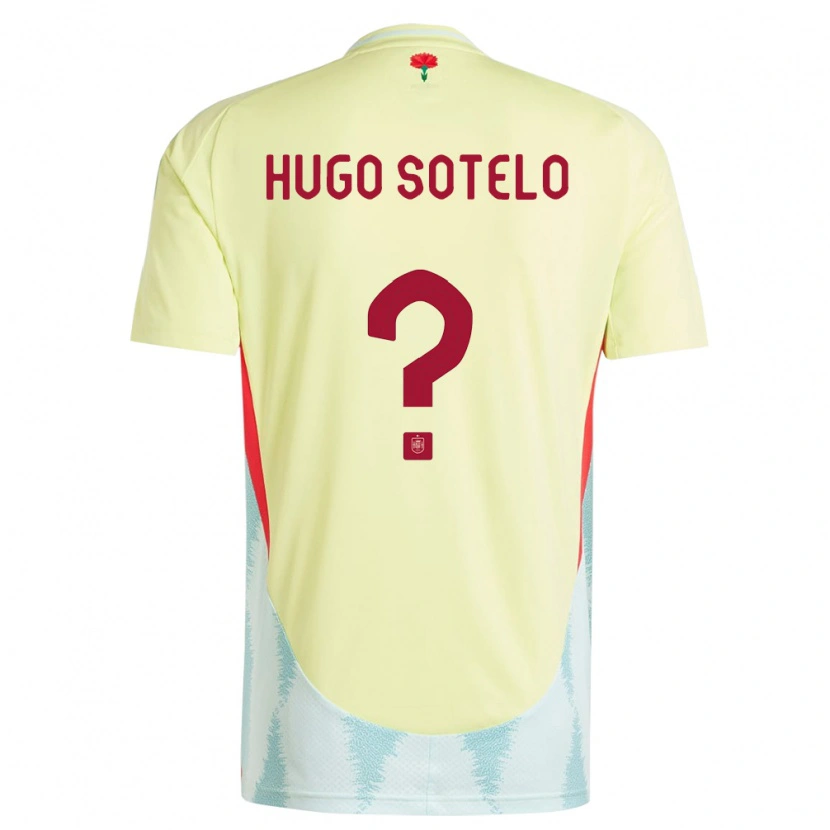 Danxen Dzieci Hiszpania Hugo Sotelo #0 Żółty Wyjazdowa Koszulka 24-26 Koszulki Klubowe