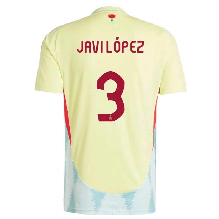 Danxen Dzieci Hiszpania Javi López #3 Żółty Wyjazdowa Koszulka 24-26 Koszulki Klubowe