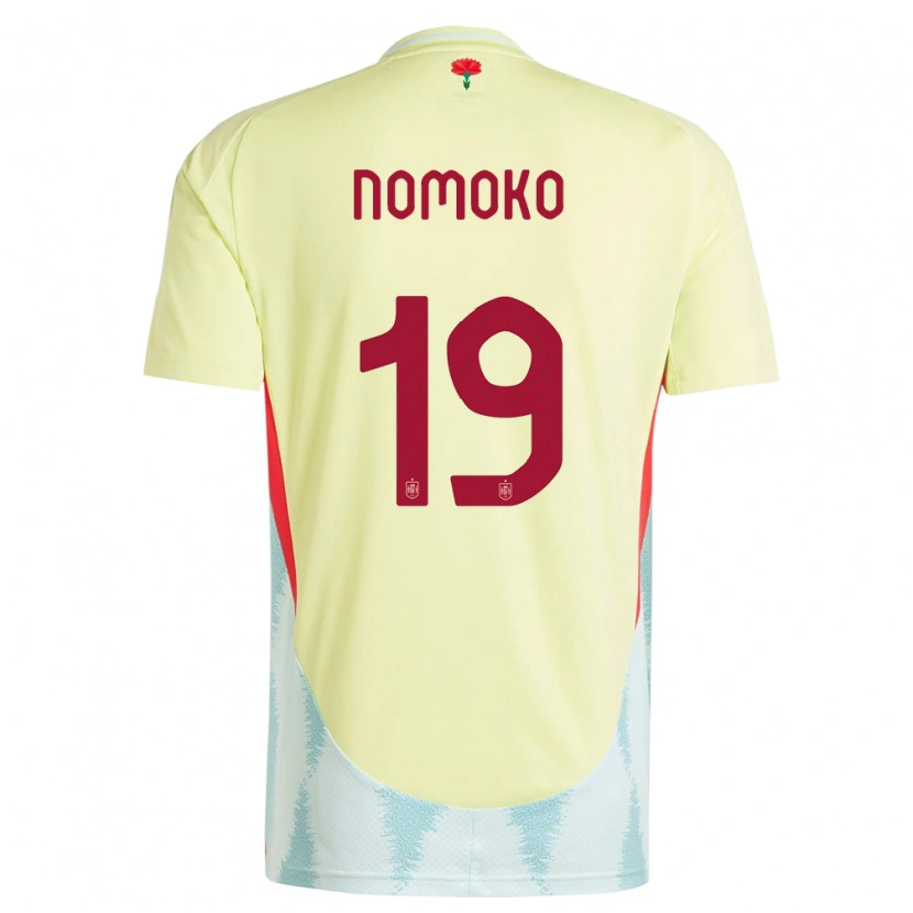 Danxen Dzieci Hiszpania Sama Nomoko #19 Żółty Wyjazdowa Koszulka 24-26 Koszulki Klubowe