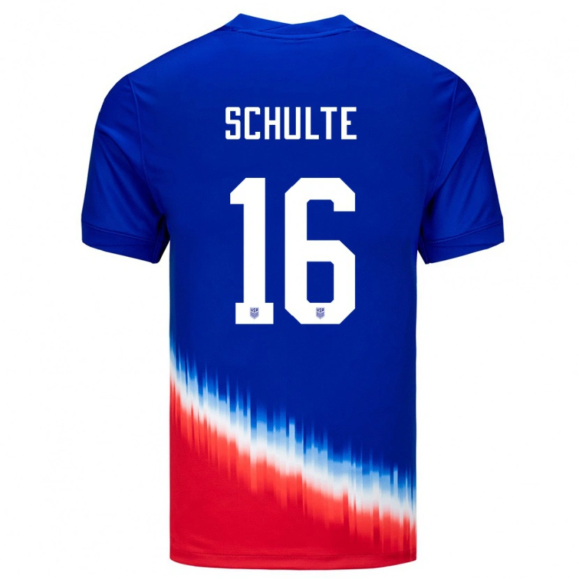 Danxen Dzieci Stany Zjednoczone Patrick Schulte #16 Niebieski Wyjazdowa Koszulka 24-26 Koszulki Klubowe