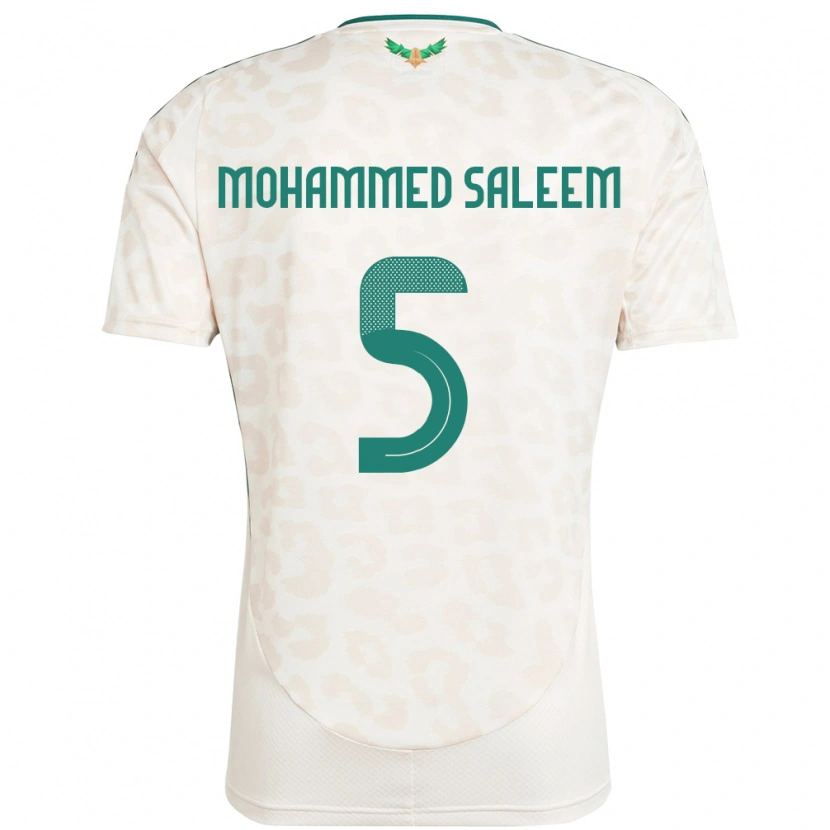 Danxen Dzieci Arabia Saudyjska Moayad Mohammed Saleem #5 Biały Wyjazdowa Koszulka 24-26 Koszulki Klubowe