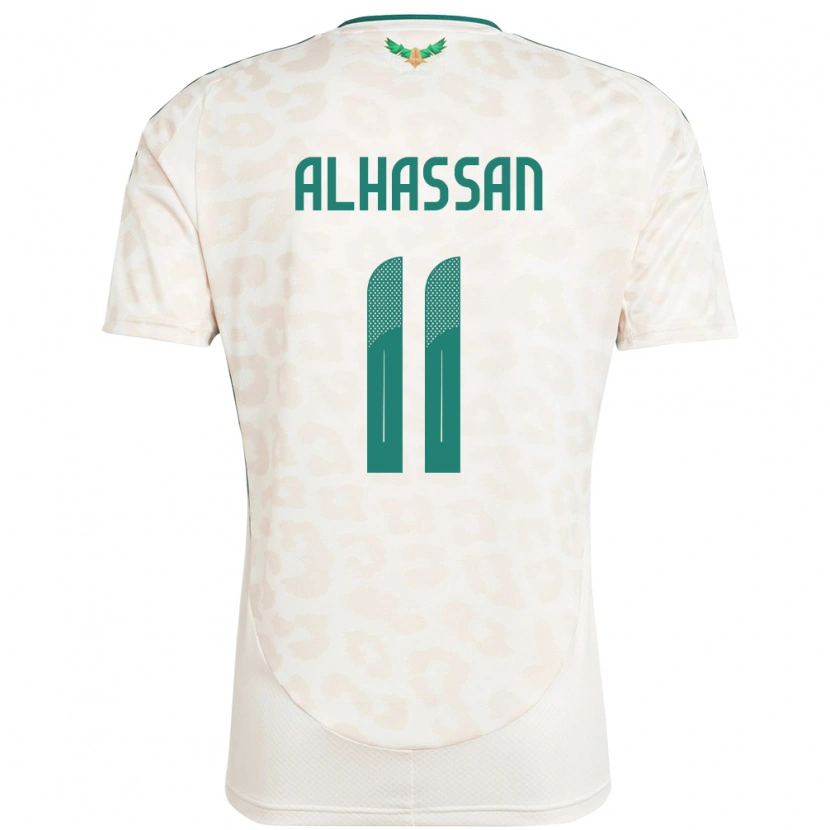 Danxen Dzieci Arabia Saudyjska Abbas Alhassan #11 Biały Wyjazdowa Koszulka 24-26 Koszulki Klubowe