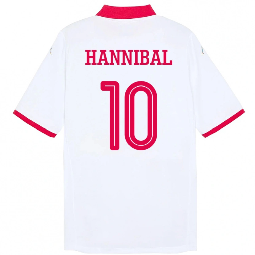 Danxen Dzieci Tunezja Hannibal #10 Biały Wyjazdowa Koszulka 24-26 Koszulki Klubowe