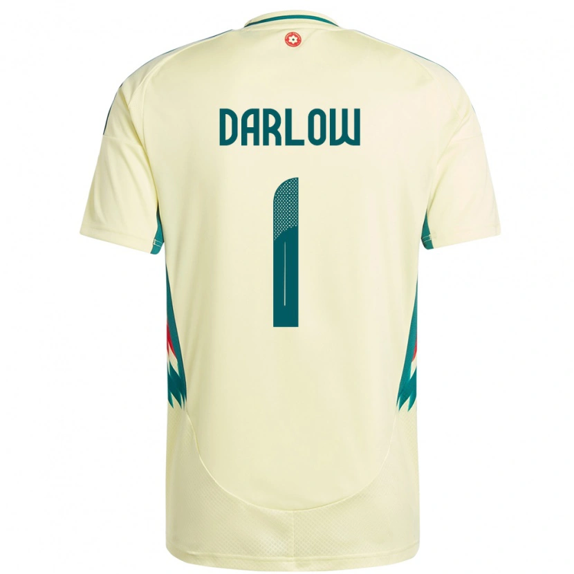 Danxen Dzieci Walia Karl Darlow #1 Beżowy Żółty Wyjazdowa Koszulka 24-26 Koszulki Klubowe
