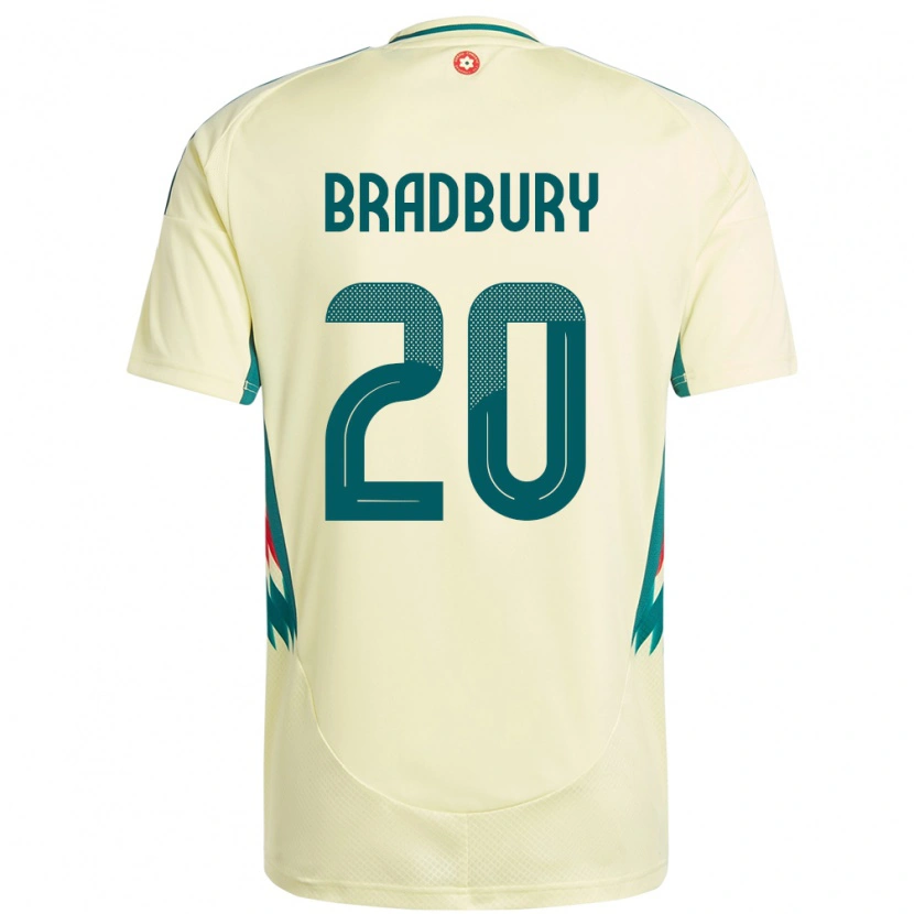 Danxen Dzieci Walia Louie Bradbury #20 Beżowy Żółty Wyjazdowa Koszulka 24-26 Koszulki Klubowe