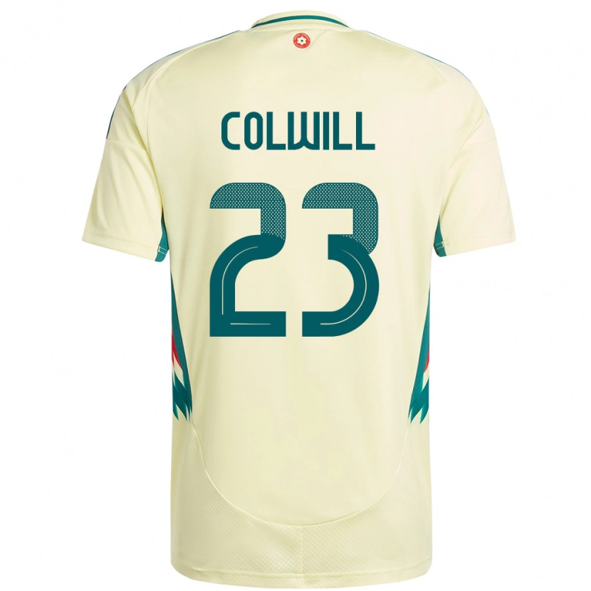 Danxen Dzieci Walia Joel Colwill #23 Beżowy Żółty Wyjazdowa Koszulka 24-26 Koszulki Klubowe