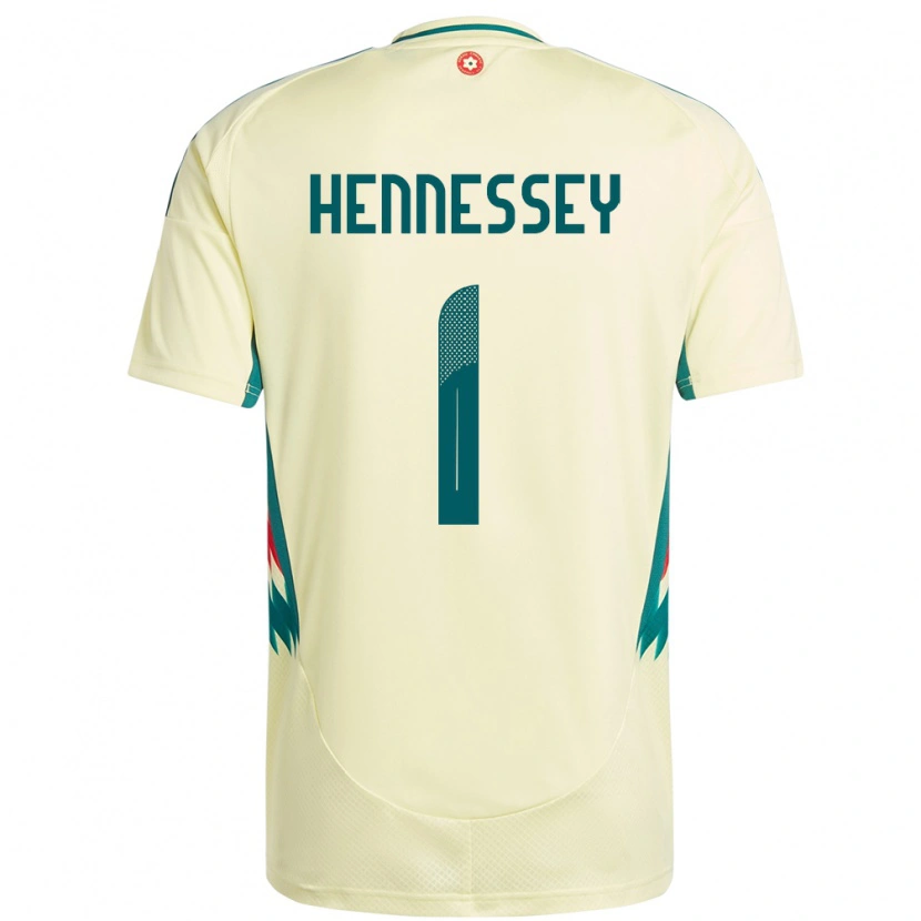 Danxen Dzieci Walia Wayne Hennessey #1 Beżowy Żółty Wyjazdowa Koszulka 24-26 Koszulki Klubowe