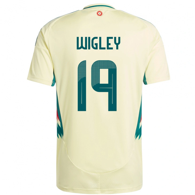 Danxen Dzieci Walia Morgan Wigley #19 Beżowy Żółty Wyjazdowa Koszulka 24-26 Koszulki Klubowe