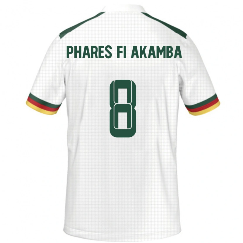 Danxen Dzieci Kamerun Collins Phares Fi Akamba #8 Biały Wyjazdowa Koszulka 24-26 Koszulki Klubowe