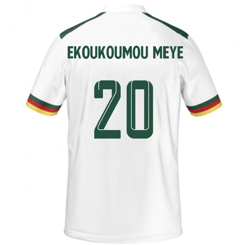 Danxen Dzieci Kamerun Ivan Donald Ekoukoumou Meye #20 Biały Wyjazdowa Koszulka 24-26 Koszulki Klubowe