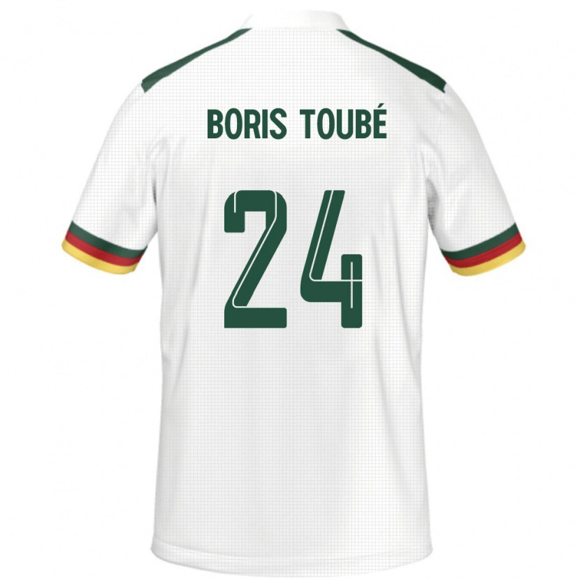 Danxen Dzieci Kamerun Godefroy Christopher Boris Toubé #24 Biały Wyjazdowa Koszulka 24-26 Koszulki Klubowe