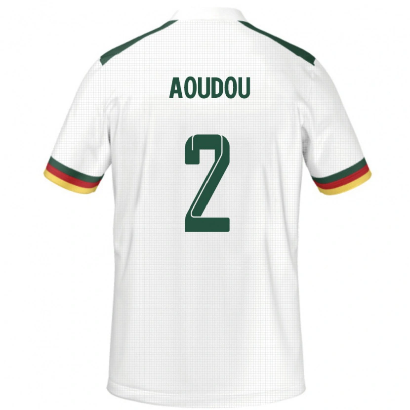Danxen Dzieci Kamerun Moussa Aoudou #2 Biały Wyjazdowa Koszulka 24-26 Koszulki Klubowe