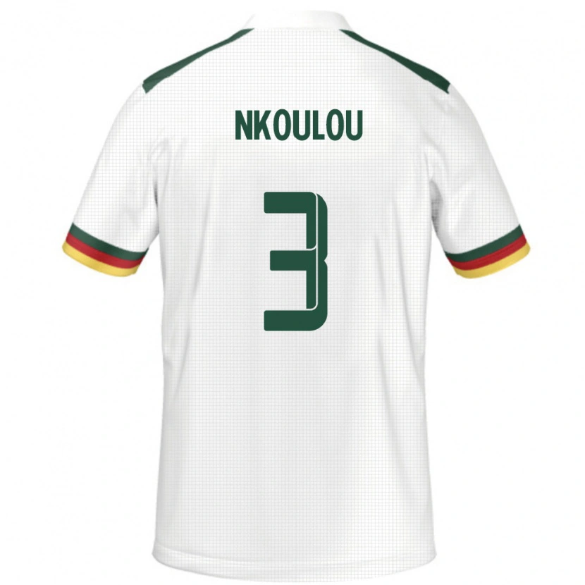 Danxen Dzieci Kamerun Nicolas Nkoulou #3 Biały Wyjazdowa Koszulka 24-26 Koszulki Klubowe