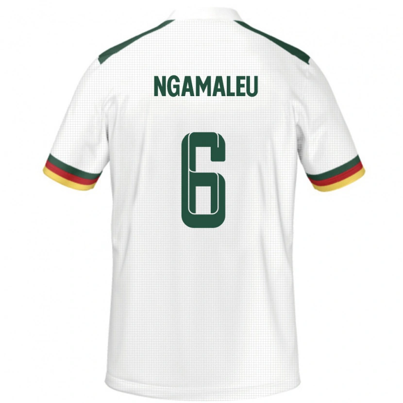 Danxen Dzieci Kamerun Nicolas Ngamaleu #6 Biały Wyjazdowa Koszulka 24-26 Koszulki Klubowe