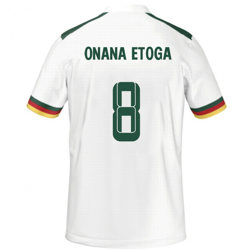 Danxen Dzieci Kamerun Loic Onana Etoga #8 Biały Wyjazdowa Koszulka 24-26 Koszulki Klubowe