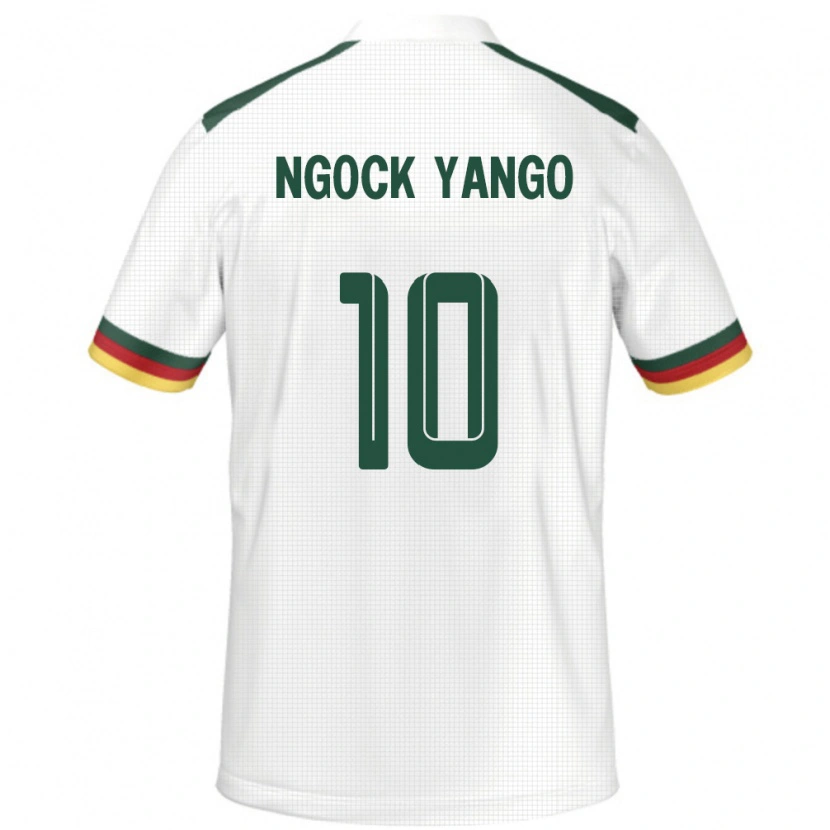 Danxen Dzieci Kamerun Grace Ngock Yango #10 Biały Wyjazdowa Koszulka 24-26 Koszulki Klubowe