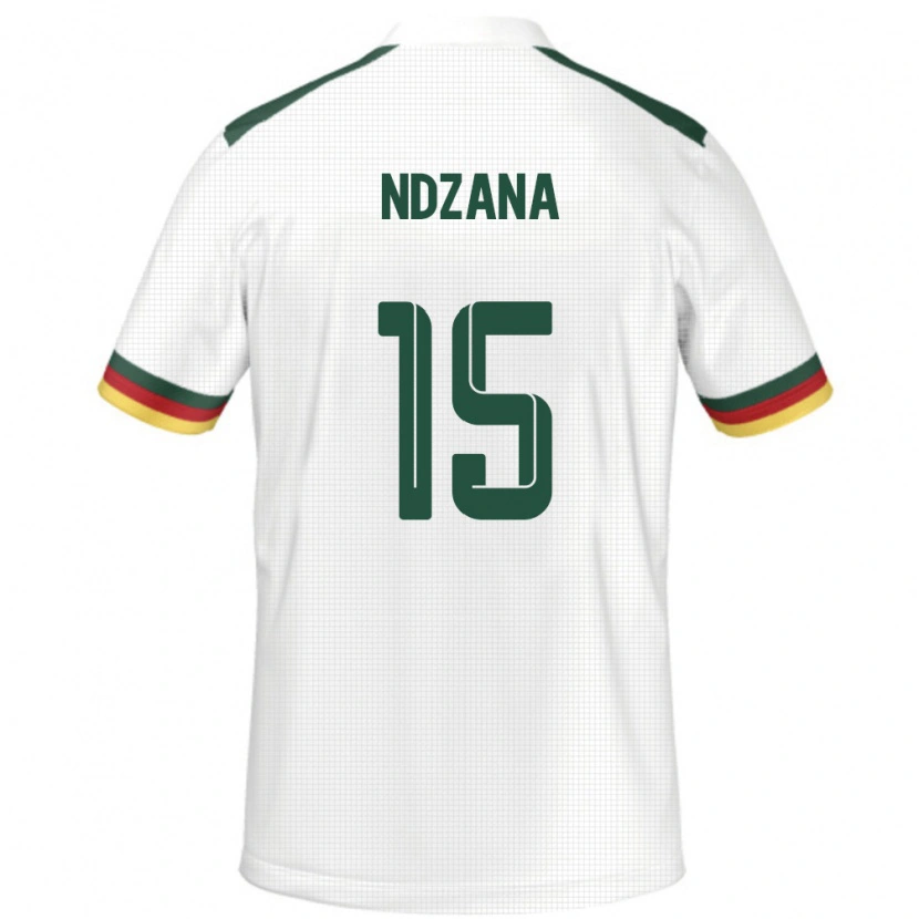 Danxen Dzieci Kamerun Colette Ndzana #15 Biały Wyjazdowa Koszulka 24-26 Koszulki Klubowe