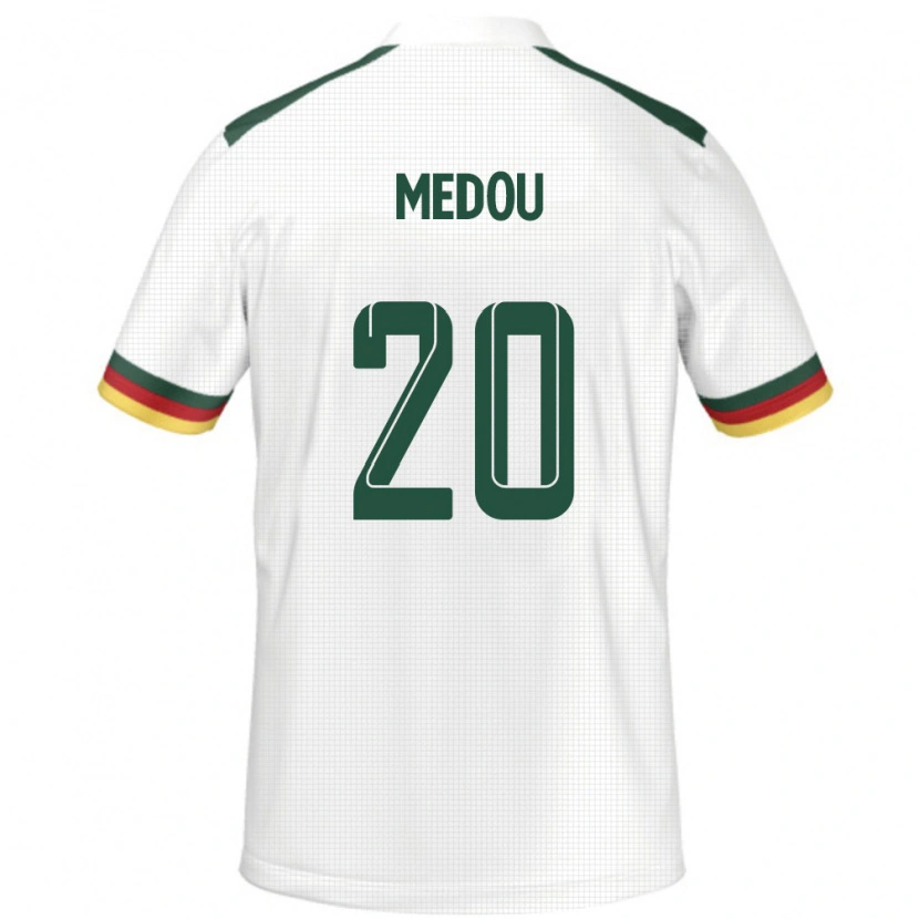 Danxen Dzieci Kamerun Marc Medou #20 Biały Wyjazdowa Koszulka 24-26 Koszulki Klubowe