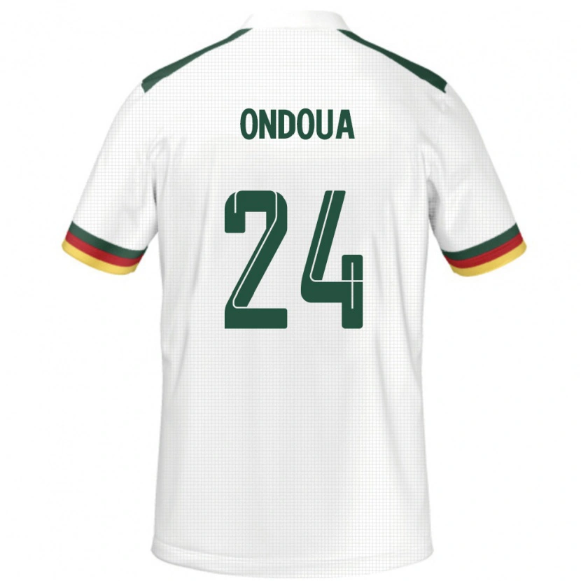 Danxen Dzieci Kamerun Gael Ondoua #24 Biały Wyjazdowa Koszulka 24-26 Koszulki Klubowe
