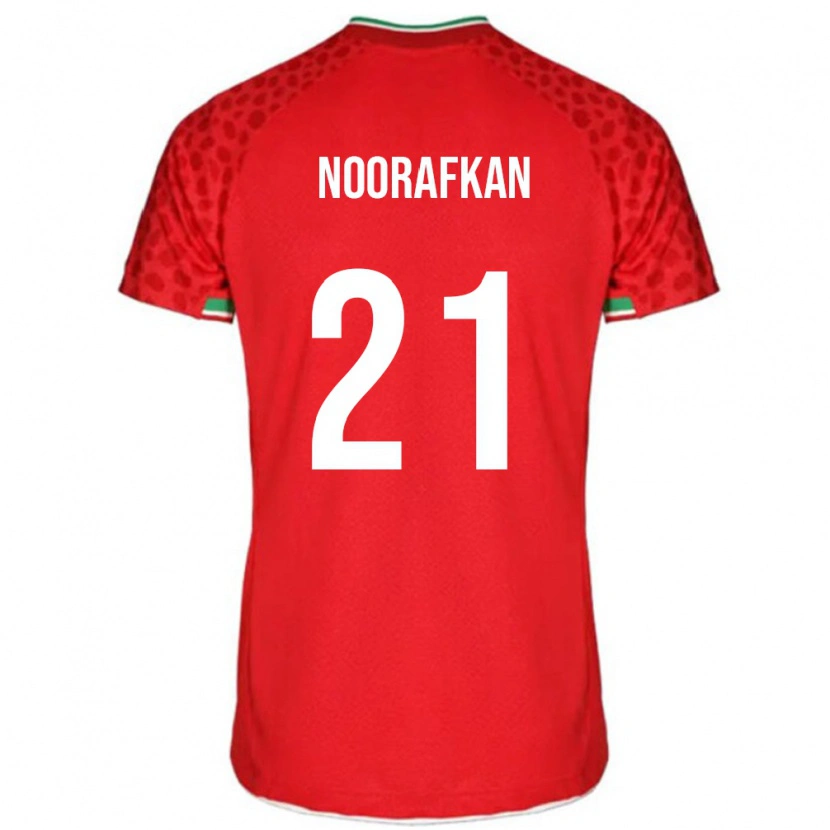 Danxen Dzieci Iran Omid Noorafkan #21 Czerwony Wyjazdowa Koszulka 24-26 Koszulki Klubowe