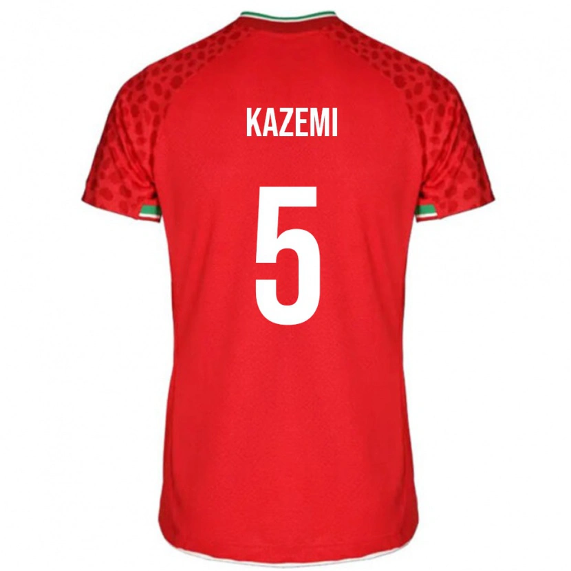 Danxen Dzieci Iran Abolfazl Kazemi #5 Czerwony Wyjazdowa Koszulka 24-26 Koszulki Klubowe