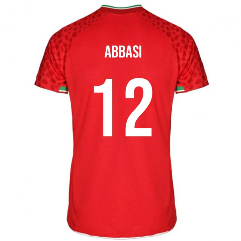 Danxen Dzieci Iran Armin Abbasi #12 Czerwony Wyjazdowa Koszulka 24-26 Koszulki Klubowe