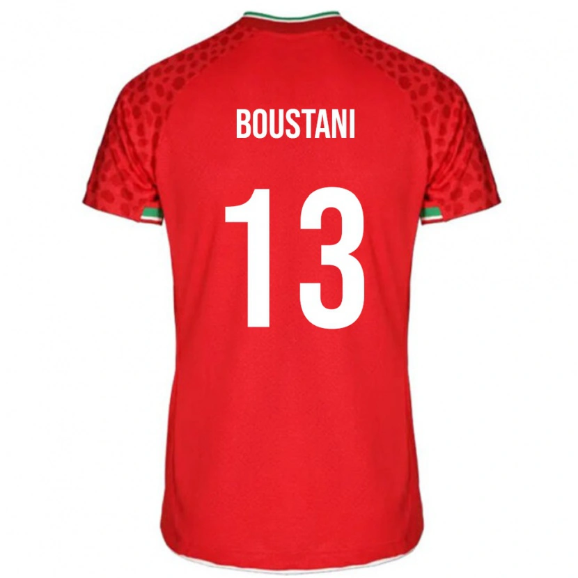 Danxen Dzieci Iran Amirmohammad Boustani #13 Czerwony Wyjazdowa Koszulka 24-26 Koszulki Klubowe