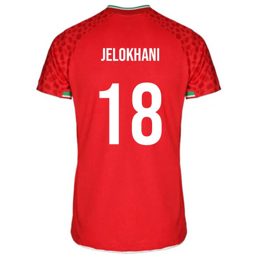 Danxen Dzieci Iran Ali Jelokhani #18 Czerwony Wyjazdowa Koszulka 24-26 Koszulki Klubowe