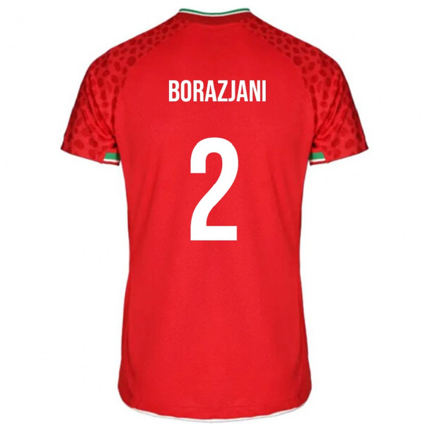 Danxen Dzieci Iran Fatemeh Amineh Borazjani #2 Czerwony Wyjazdowa Koszulka 24-26 Koszulki Klubowe
