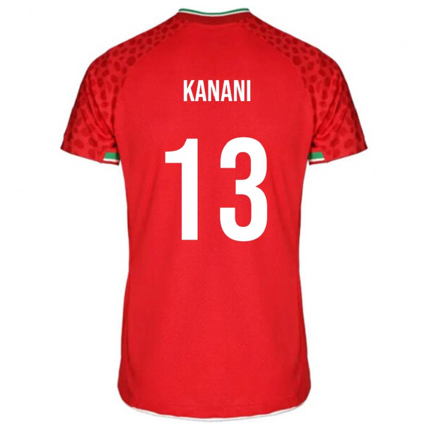 Danxen Dzieci Iran Hossein Kanani #13 Czerwony Wyjazdowa Koszulka 24-26 Koszulki Klubowe