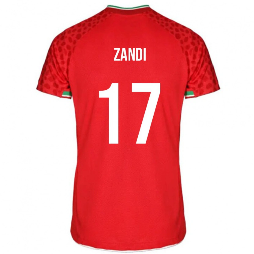 Danxen Dzieci Iran Negin Zandi #17 Czerwony Wyjazdowa Koszulka 24-26 Koszulki Klubowe