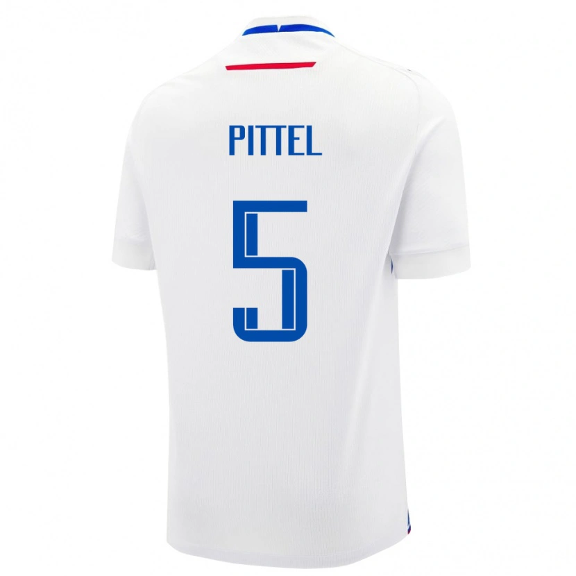 Danxen Dzieci Słowacja Peter Pittel #5 Biały Wyjazdowa Koszulka 24-26 Koszulki Klubowe
