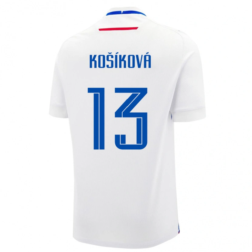 Danxen Dzieci Słowacja Kristína Košíková #13 Biały Wyjazdowa Koszulka 24-26 Koszulki Klubowe
