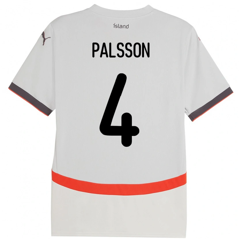 Danxen Dzieci Islandia Victor Pálsson #4 Biały Wyjazdowa Koszulka 24-26 Koszulki Klubowe