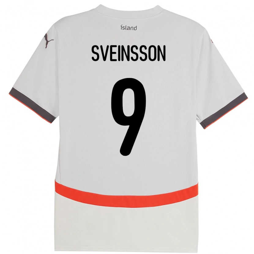 Danxen Dzieci Islandia Rúnar Dadi Vatsndal Sveinsson #9 Biały Wyjazdowa Koszulka 24-26 Koszulki Klubowe
