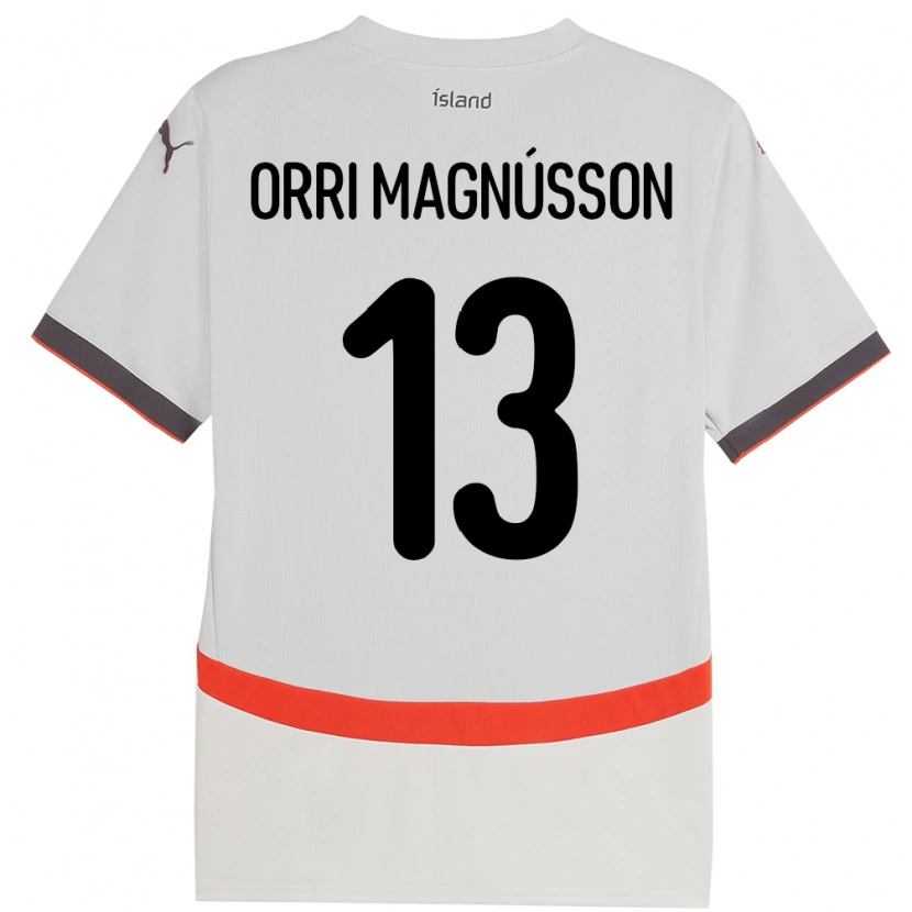 Danxen Dzieci Islandia Ásgeir Orri Magnússon #13 Biały Wyjazdowa Koszulka 24-26 Koszulki Klubowe