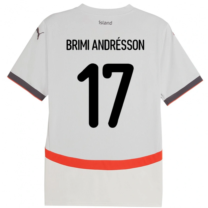 Danxen Dzieci Islandia Björgvin Brimi Andrésson #17 Biały Wyjazdowa Koszulka 24-26 Koszulki Klubowe